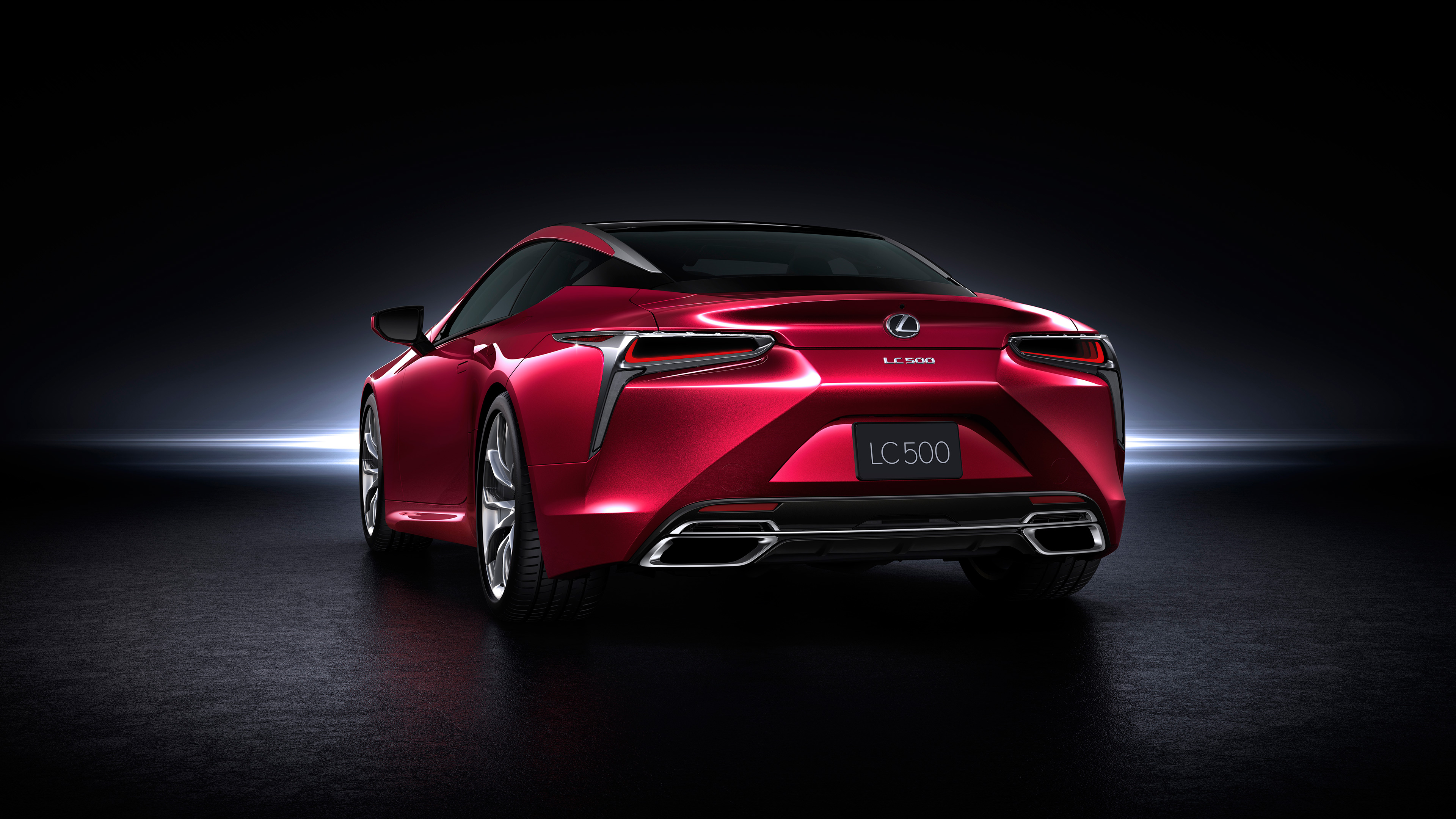 Red Lexus LC500 Rear view